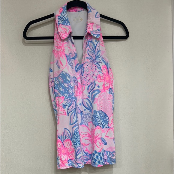 Lilly Pulitzer Pink and Blue Tennis Top and Skirt Set - Picture 3 of 7